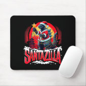 Kaiju Christmas Santazilla Japanese Monster Dinosa Mousepad (Mit Mouse)