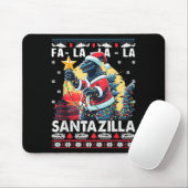 Kaiju Christmas Santazilla Japanese Monster Dinosa Mousepad (Mit Mouse)