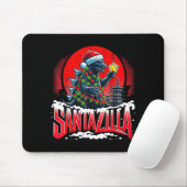 Kaiju Christmas Santazilla Japanese Monster Dinosa Mousepad (Mit Mouse)