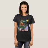 Kaiju Christmas Santazilla Japanese Monster Dinosa T-Shirt (Vorne ganz)