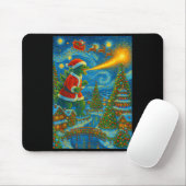 Kaiju Christmas Van Gogh Starry Night Japanese Mon Mousepad (Mit Mouse)
