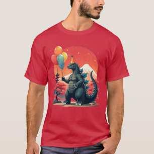 Kaiju Geburtstag Japan Monster Movie Bday Party Mä T-Shirt