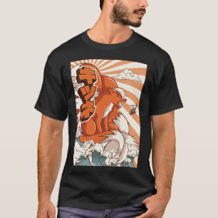 Kaiju Kitsune Nine Tails Fox Japanisches Monster G T-Shirt