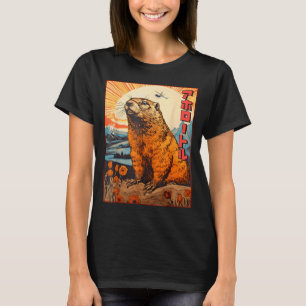 Kaiju-Murmeltier-Monster Vintage Anime Manga Retro T-Shirt