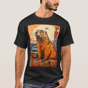 Kaiju-Murmeltier-Monster Vintage Anime Manga Retro T-Shirt