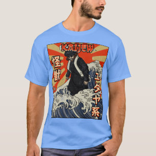 Kaiju Rabbi jüdischer Jude Great Wave Off Kanagawa T-Shirt
