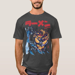 Kaiju Ramen Great Wave Off Kanagawa japanisches Es T-Shirt