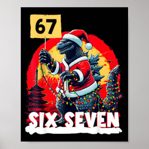Kaiju-Weihnachten 67 Santazilla japanisches Monste Poster