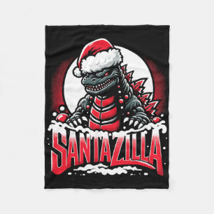Kaiju Weihnachten Santazilla japanisches Monster D Fleecedecke