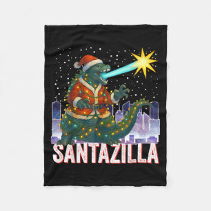 Kaiju-Weihnachten Santazilla japanisches Monster D Fleecedecke