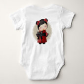 Kaiko die Kokeshi-Puppe Baby Strampler (Rückseite)