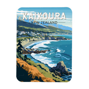 Kaikoura Neuseeland Reisen Vintag Magnet