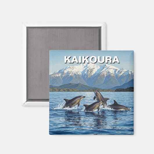 Kaikoura Neuseeländische Delphine Reise Magnet (Vorderseite/Rückseite)