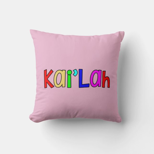 Kai'Lah - leuchtende Primärfarben Kissen (Vorderseite)