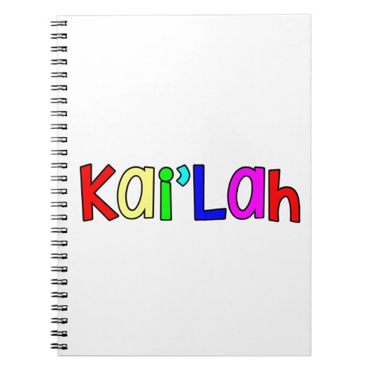 Kai'Lah - leuchtende Primärfarben Notizblock (Vorderseite)