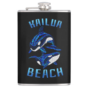 Kailau Beach Hawaii Vacation Tribal Whale Orcas Flachmann