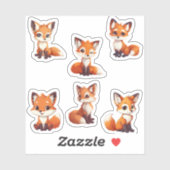 Kailifuchs-Aufkleber Aufkleber (Blatt)