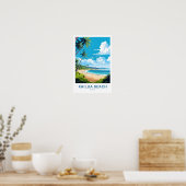 Kailua Beach Hawaii Travel Print Poster (Küche)