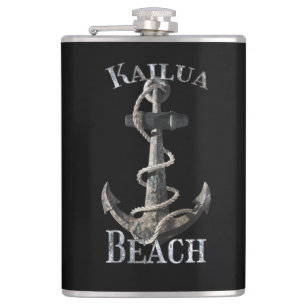 Kailua Beach Hawaii Vacation Nautical Anchor Flachmann