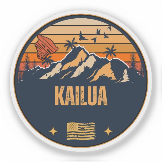 Kailua, Hawaii Aufkleber (Vorderseite)