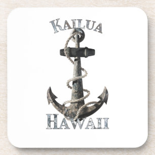Kailua Hawaii Vacation Nautical Anchor Sailing Getränkeuntersetzer