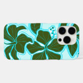 Kailua Hibiskus Hawaiian Engineered Floral Aqua Case-Mate iPhone Hülle (Rückseite (Horizontal))
