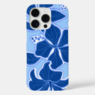 Kailua Hibiskus Hawaiian Engineered Floral Blue iPhone 16 Pro Hülle