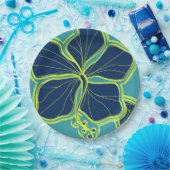 Kailua Hibiskus Hawaiian Engineered Floral Pappteller (Party)