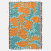 Kailua Hibiskus Hawaiian Floral Throw Blanket Decke (Vorderseite Vertikal)