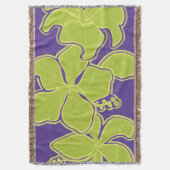 Kailua Hibiskus Hawaiian Floral Throw Blanket Decke (Vorderseite Vertikal)