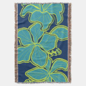 Kailua Hibiskus Hawaiian Floral Throw Blanket Decke (Vorderseite Vertikal)