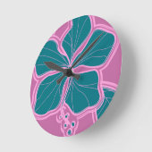Kailua Hibiskus Hawaiian Wall Uhren (Winkel)