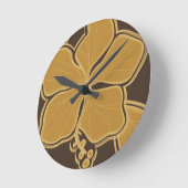 Kailua Hibiskus Hawaiian Wall Uhren (Winkel)