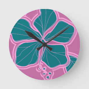 Kailua Hibiskus Hawaiianische Wanduhren