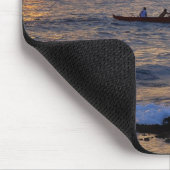 Kailua Kona Ausleger-Kanu-Sonnenuntergang Mousepad (Ecke)