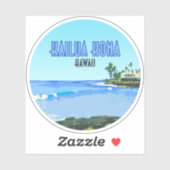 Kailua Kona Big Island Hawaii Vintag Aufkleber (Blatt)