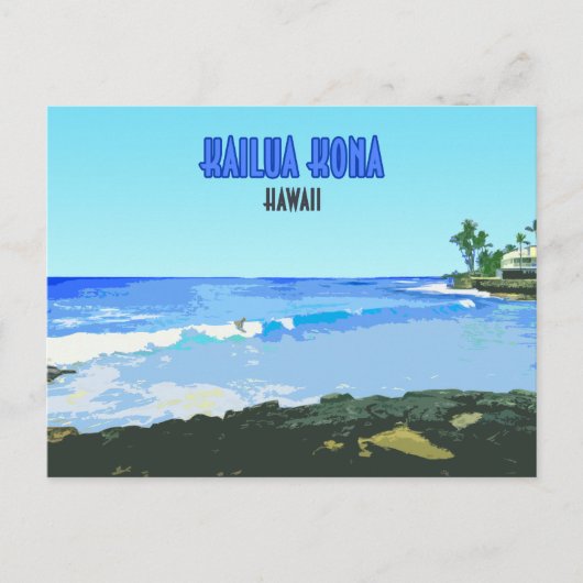 Kailua Kona Big Island Hawaii Vintag Postkarte (Vorderseite)
