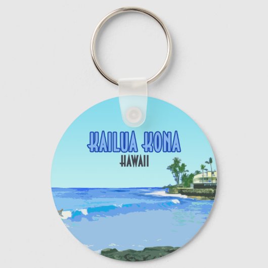 Kailua Kona Big Island Hawaii Vintag Schlüsselanhänger (Vorderseite)