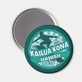 Kailua Kona Hawaii aquamariner Logomagnet Magnet (Vorderseite/Rückseite)