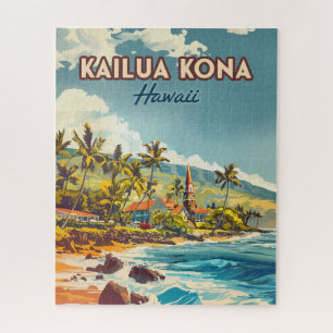 Kailua Kona Hawaii Big Island Strand Vintage Puzzle