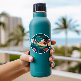 Kailua Kona Hawaii Big Island Sunset Retro Aufkleber