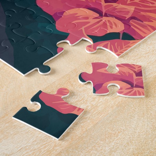 Kailua Kona Hawaii Big Island Sunset Retro Puzzle (Seite)