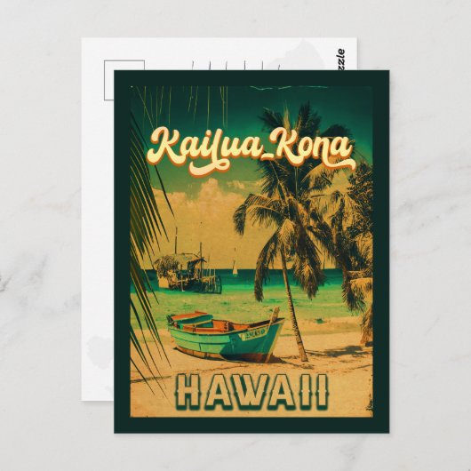 Kailua-Kona Hawaii Big Island Vintager 60er Postkarte (Vorne/Hinten)