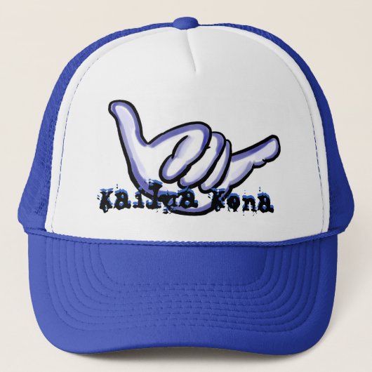 Kailua Kona hawaii blue shaka Truckerkappe (Vorderseite)