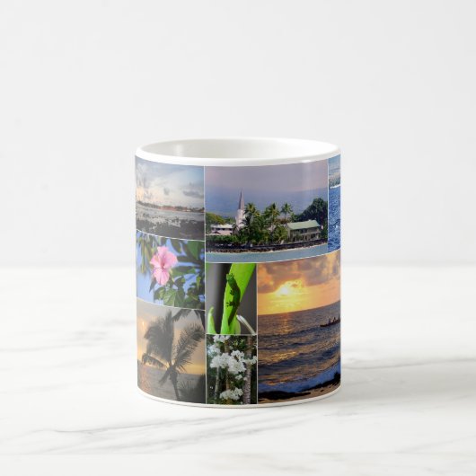 Kailua Kona Hawaii Collage Tasse (Mittel)