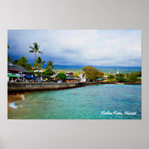 Kailua Kona, Hawaii, Öl Paint Digital Art