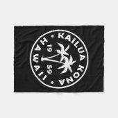 Kailua-kona Hawaii Palm Tree Mens Womens Girls Boy Fleecedecke (Vorderseite (Horizontal))