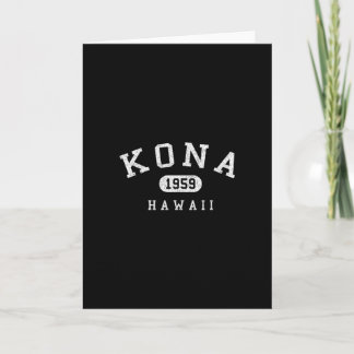 Kailua-kona Hawaii Retro Varsity Gebogener Text Vi Karte
