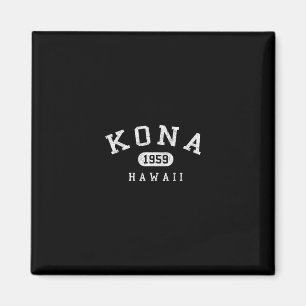 Kailua-kona Hawaii Retro Varsity gebogener Text Vi Magnet
