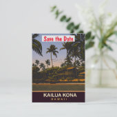 Kailua Kona, Hawaii, Travel Postcard, Save The Date (Stehend Vorderseite)